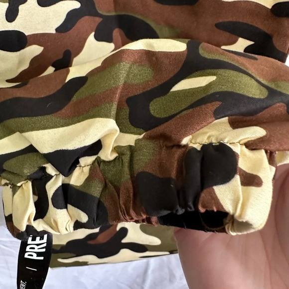 Pretty Little Thing Women Camo Print Cargo Trousers Joggers Khaki/Green Sz 4 NWT - Picture 8 of 8
